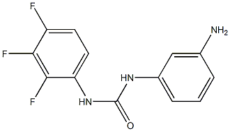 1-(3-aminophenyl)-3-(2,3,4-trifluorophenyl)urea Struktur