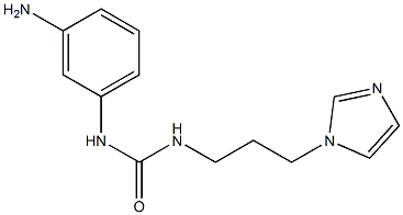 1-(3-aminophenyl)-3-[3-(1H-imidazol-1-yl)propyl]urea Struktur