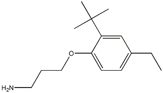 1-(3-aminopropoxy)-2-tert-butyl-4-ethylbenzene Struktur