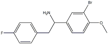 1-(3-bromo-4-methoxyphenyl)-2-(4-fluorophenyl)ethan-1-amine Struktur