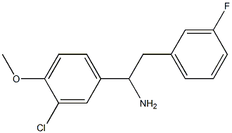 1-(3-chloro-4-methoxyphenyl)-2-(3-fluorophenyl)ethan-1-amine Struktur