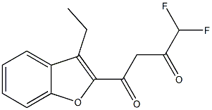 1-(3-ethyl-1-benzofuran-2-yl)-4,4-difluorobutane-1,3-dione Struktur