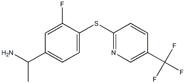 1-(3-fluoro-4-{[5-(trifluoromethyl)pyridin-2-yl]sulfanyl}phenyl)ethan-1-amine Struktur