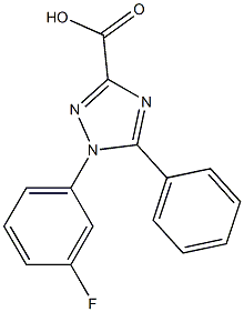 1-(3-fluorophenyl)-5-phenyl-1H-1,2,4-triazole-3-carboxylic acid Struktur