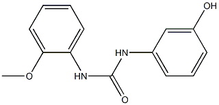 1-(3-hydroxyphenyl)-3-(2-methoxyphenyl)urea Struktur