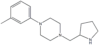 1-(3-methylphenyl)-4-(pyrrolidin-2-ylmethyl)piperazine Struktur