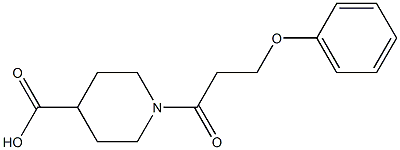 1-(3-phenoxypropanoyl)piperidine-4-carboxylic acid Struktur