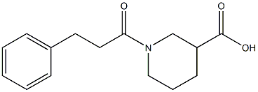 1-(3-phenylpropanoyl)piperidine-3-carboxylic acid Struktur