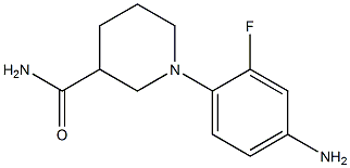 1-(4-amino-2-fluorophenyl)piperidine-3-carboxamide Struktur