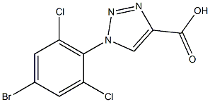 1-(4-bromo-2,6-dichlorophenyl)-1H-1,2,3-triazole-4-carboxylic acid Struktur