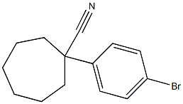 1-(4-bromophenyl)cycloheptane-1-carbonitrile Struktur