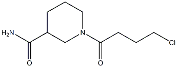 1-(4-chlorobutanoyl)piperidine-3-carboxamide Struktur