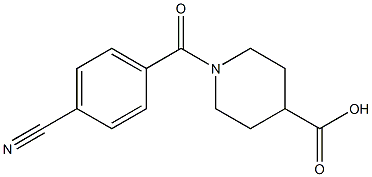 1-(4-cyanobenzoyl)piperidine-4-carboxylic acid Struktur