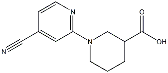 1-(4-cyanopyridin-2-yl)piperidine-3-carboxylic acid Struktur