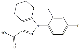 1-(4-fluoro-2-methylphenyl)-4,5,6,7-tetrahydro-1H-indazole-3-carboxylic acid Struktur