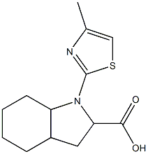 1-(4-methyl-1,3-thiazol-2-yl)octahydro-1H-indole-2-carboxylic acid Struktur