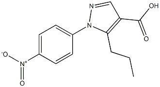 1-(4-nitrophenyl)-5-propyl-1H-pyrazole-4-carboxylic acid Struktur