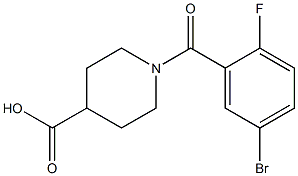 1-(5-bromo-2-fluorobenzoyl)piperidine-4-carboxylic acid Struktur