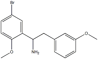 1-(5-bromo-2-methoxyphenyl)-2-(3-methoxyphenyl)ethan-1-amine Struktur