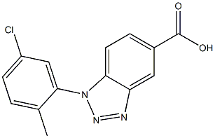 1-(5-chloro-2-methylphenyl)-1H-1,2,3-benzotriazole-5-carboxylic acid Struktur