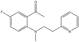 1-(5-fluoro-2-{methyl[2-(pyridin-2-yl)ethyl]amino}phenyl)ethan-1-one Struktur