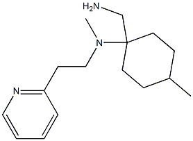 1-(aminomethyl)-N,4-dimethyl-N-[2-(pyridin-2-yl)ethyl]cyclohexan-1-amine Struktur