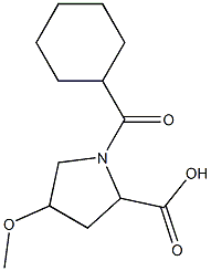 1-(cyclohexylcarbonyl)-4-methoxypyrrolidine-2-carboxylic acid Struktur