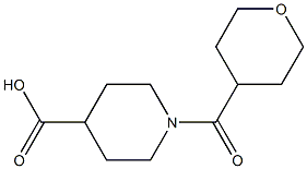 1-(oxan-4-ylcarbonyl)piperidine-4-carboxylic acid Struktur