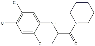 1-(piperidin-1-yl)-2-[(2,4,5-trichlorophenyl)amino]propan-1-one Struktur