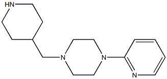 1-(piperidin-4-ylmethyl)-4-(pyridin-2-yl)piperazine Struktur