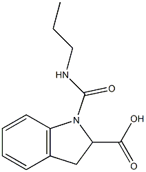 1-(propylcarbamoyl)-2,3-dihydro-1H-indole-2-carboxylic acid Struktur