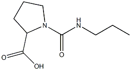 1-(propylcarbamoyl)pyrrolidine-2-carboxylic acid Struktur