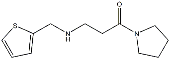 1-(pyrrolidin-1-yl)-3-[(thiophen-2-ylmethyl)amino]propan-1-one Struktur