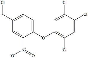 1,2,4-trichloro-5-[4-(chloromethyl)-2-nitrophenoxy]benzene Struktur