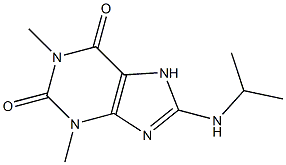 1,3-dimethyl-8-(propan-2-ylamino)-2,3,6,7-tetrahydro-1H-purine-2,6-dione Struktur