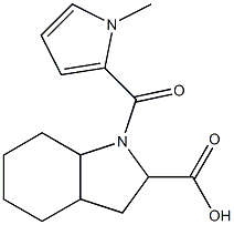 1-[(1-methyl-1H-pyrrol-2-yl)carbonyl]-octahydro-1H-indole-2-carboxylic acid Struktur