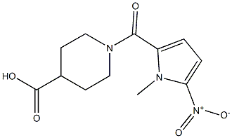 1-[(1-methyl-5-nitro-1H-pyrrol-2-yl)carbonyl]piperidine-4-carboxylic acid Struktur