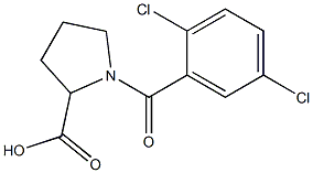 1-[(2,5-dichlorophenyl)carbonyl]pyrrolidine-2-carboxylic acid Struktur