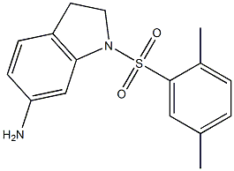 1-[(2,5-dimethylbenzene)sulfonyl]-2,3-dihydro-1H-indol-6-amine Struktur