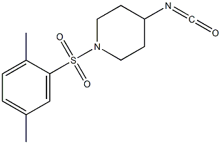 1-[(2,5-dimethylbenzene)sulfonyl]-4-isocyanatopiperidine Struktur