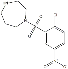 1-[(2-chloro-5-nitrobenzene)sulfonyl]-1,4-diazepane Struktur