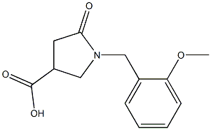 1-[(2-methoxyphenyl)methyl]-5-oxopyrrolidine-3-carboxylic acid Struktur