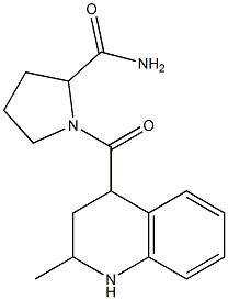 1-[(2-methyl-1,2,3,4-tetrahydroquinolin-4-yl)carbonyl]pyrrolidine-2-carboxamide Struktur