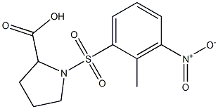 1-[(2-methyl-3-nitrobenzene)sulfonyl]pyrrolidine-2-carboxylic acid Struktur