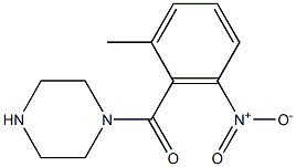 1-[(2-methyl-6-nitrophenyl)carbonyl]piperazine Struktur