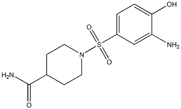 1-[(3-amino-4-hydroxybenzene)sulfonyl]piperidine-4-carboxamide Struktur