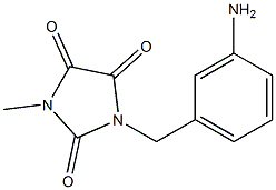 1-[(3-aminophenyl)methyl]-3-methylimidazolidine-2,4,5-trione Struktur