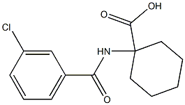 1-[(3-chlorobenzoyl)amino]cyclohexanecarboxylic acid Struktur