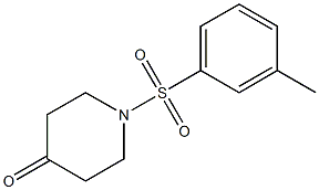 1-[(3-methylphenyl)sulfonyl]piperidin-4-one Struktur