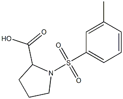 1-[(3-methylphenyl)sulfonyl]pyrrolidine-2-carboxylic acid Struktur